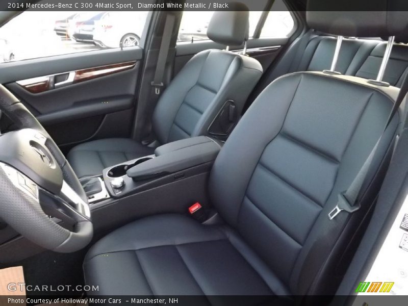 Diamond White Metallic / Black 2014 Mercedes-Benz C 300 4Matic Sport