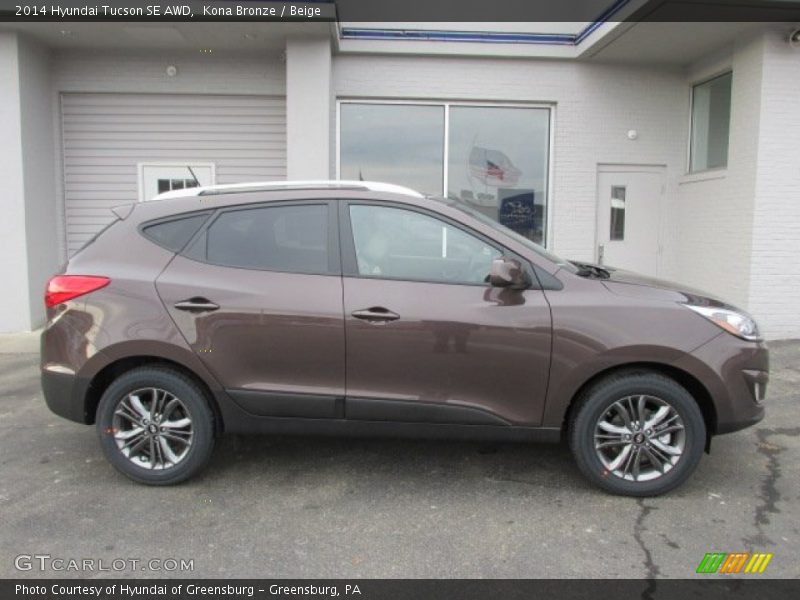 Kona Bronze / Beige 2014 Hyundai Tucson SE AWD