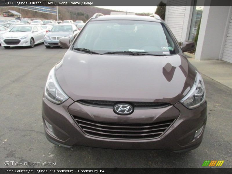 Kona Bronze / Beige 2014 Hyundai Tucson SE AWD