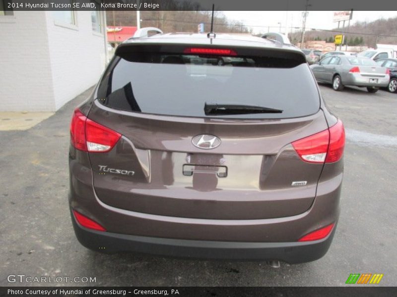 Kona Bronze / Beige 2014 Hyundai Tucson SE AWD
