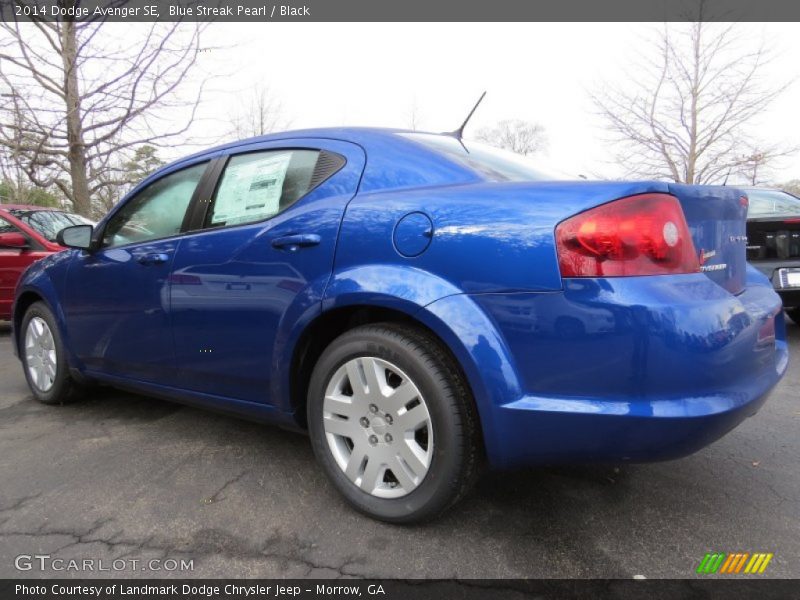 Blue Streak Pearl / Black 2014 Dodge Avenger SE