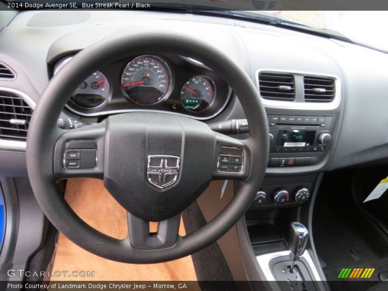 Blue Streak Pearl / Black 2014 Dodge Avenger SE
