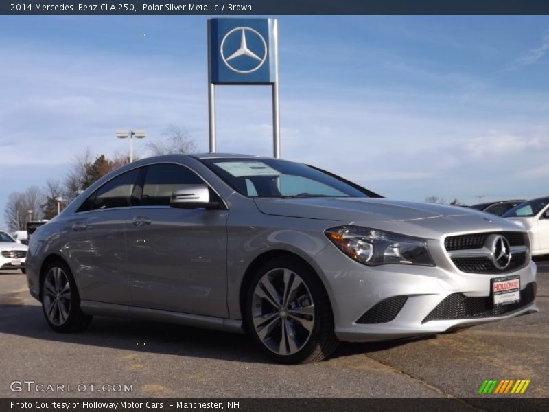 Polar Silver Metallic / Brown 2014 Mercedes-Benz CLA 250