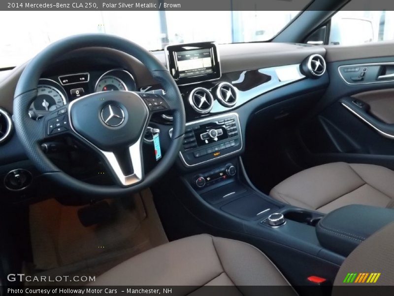 Polar Silver Metallic / Brown 2014 Mercedes-Benz CLA 250