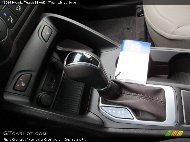 Winter White / Beige 2014 Hyundai Tucson SE AWD