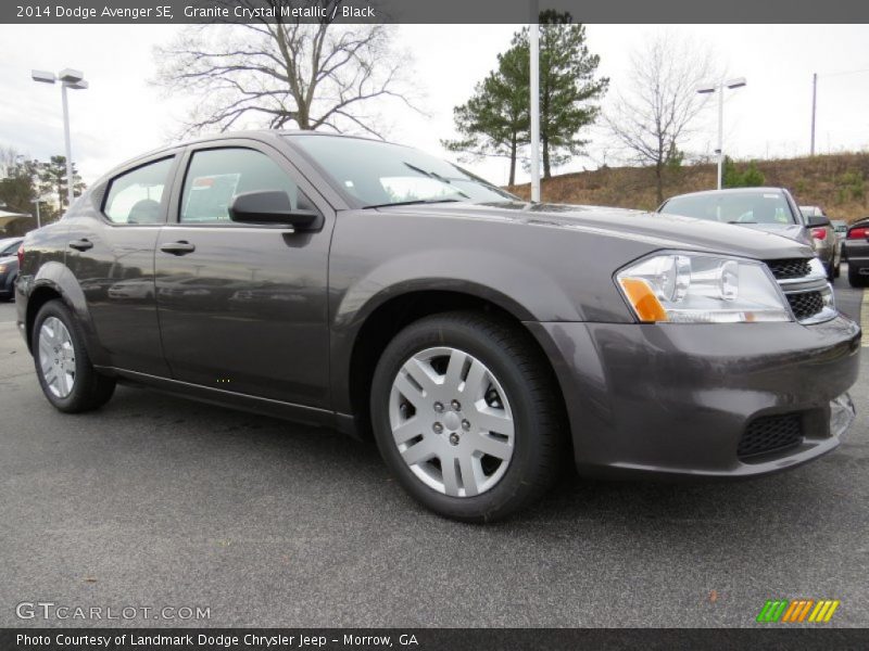 Granite Crystal Metallic / Black 2014 Dodge Avenger SE