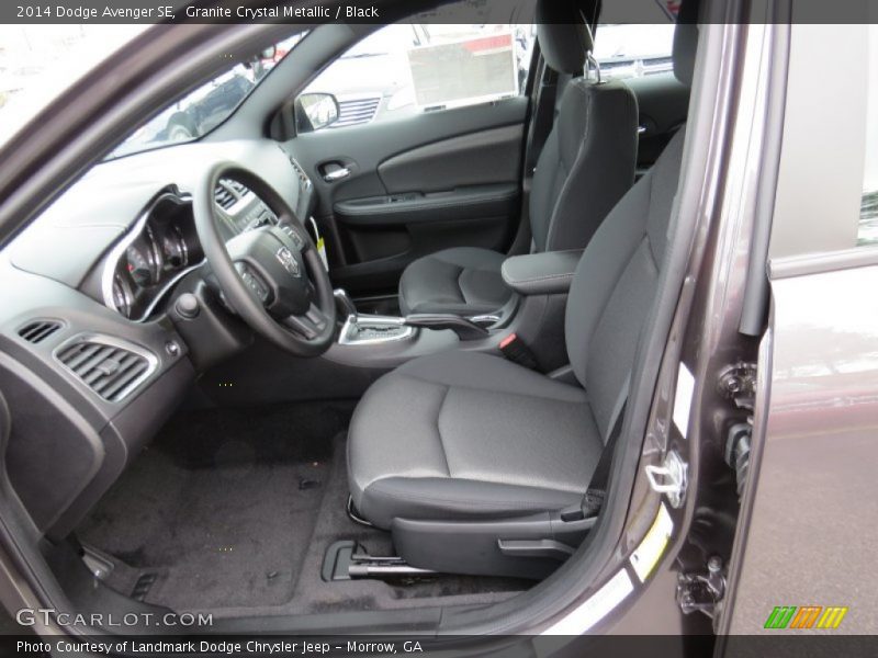 Granite Crystal Metallic / Black 2014 Dodge Avenger SE