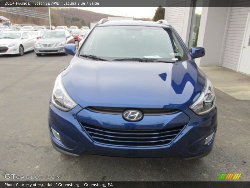 Laguna Blue / Beige 2014 Hyundai Tucson SE AWD
