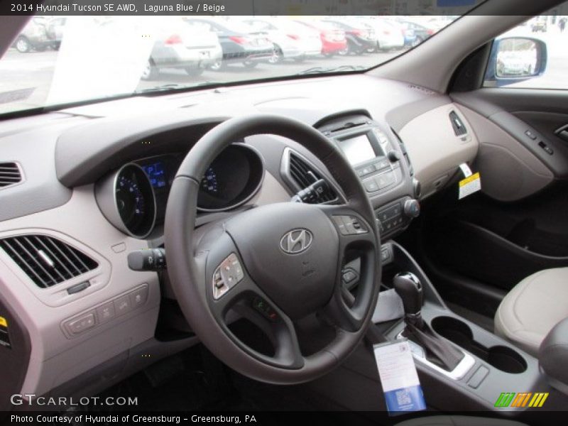 Laguna Blue / Beige 2014 Hyundai Tucson SE AWD