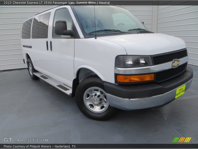 Summit White / Neutral 2013 Chevrolet Express LT 3500 Passenger Van