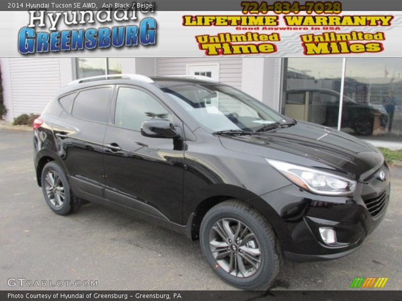 Ash Black / Beige 2014 Hyundai Tucson SE AWD