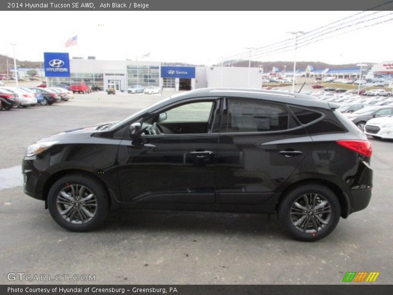 Ash Black / Beige 2014 Hyundai Tucson SE AWD