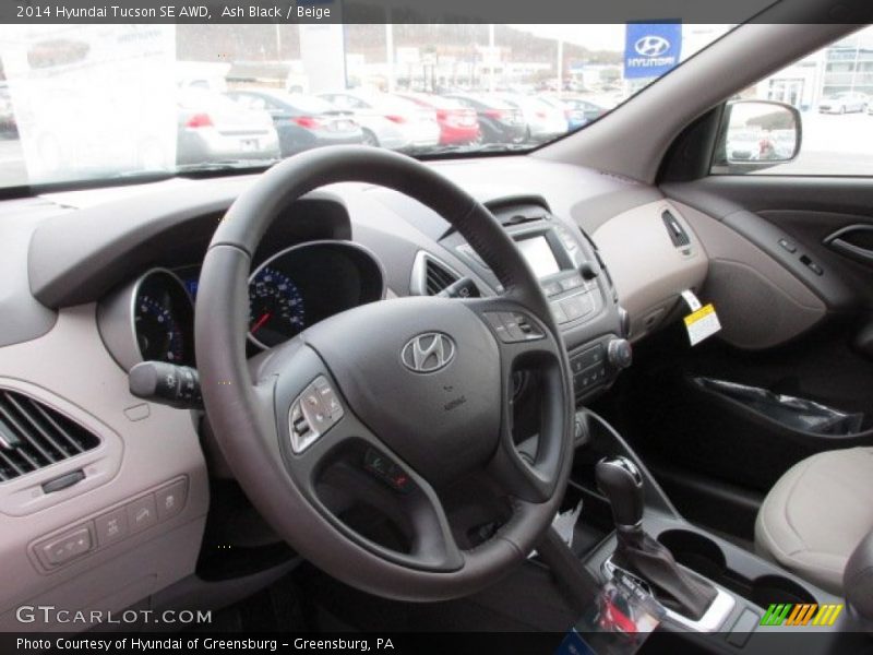 Ash Black / Beige 2014 Hyundai Tucson SE AWD
