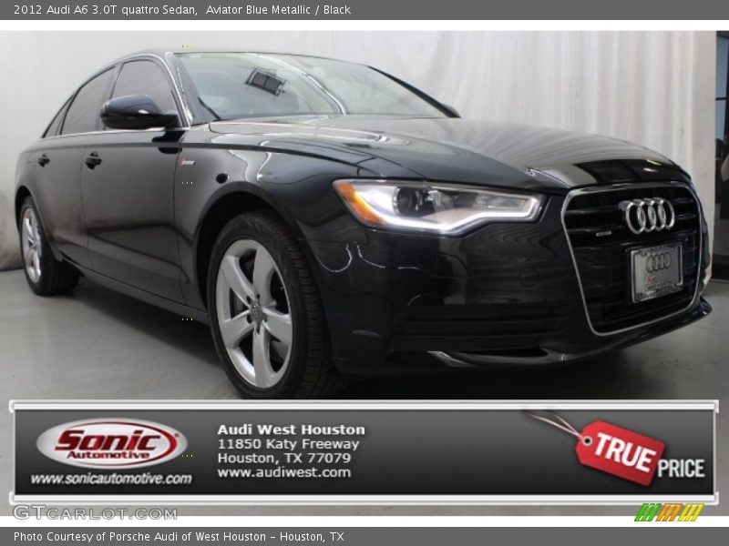 Aviator Blue Metallic / Black 2012 Audi A6 3.0T quattro Sedan