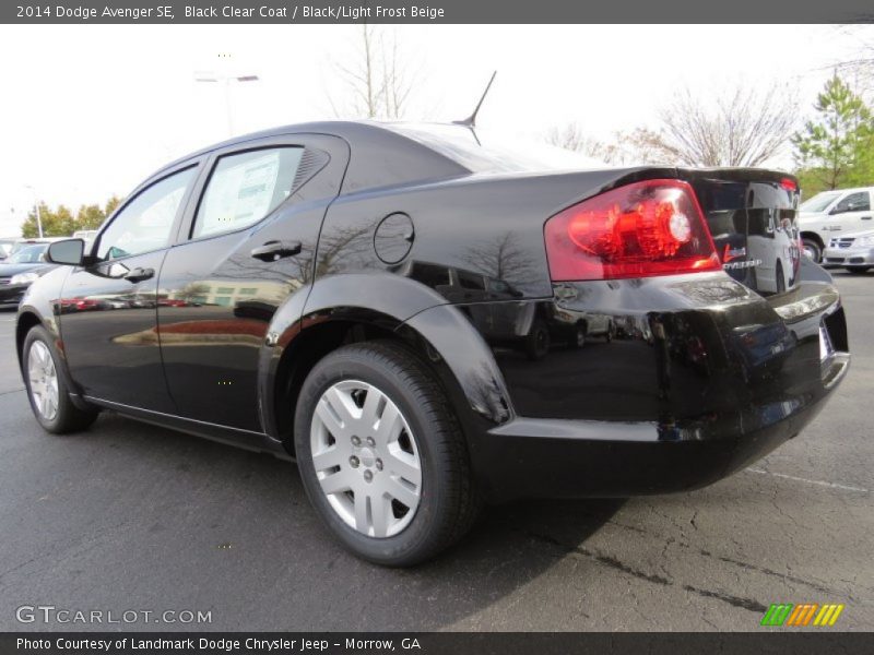 Black Clear Coat / Black/Light Frost Beige 2014 Dodge Avenger SE