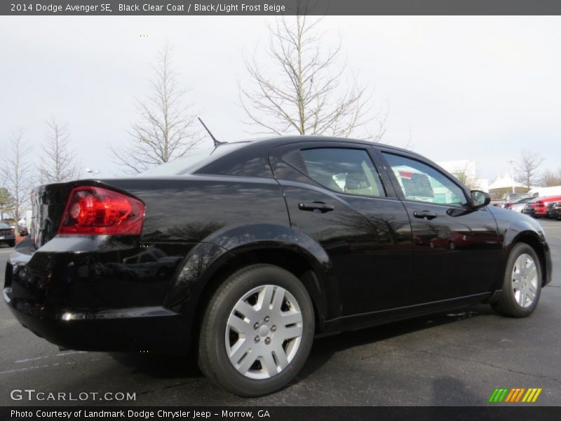 Black Clear Coat / Black/Light Frost Beige 2014 Dodge Avenger SE