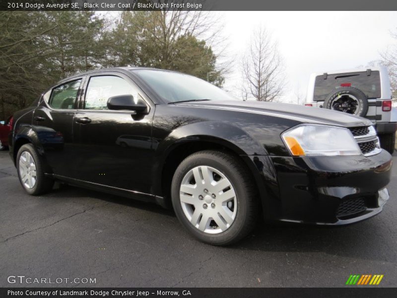 Black Clear Coat / Black/Light Frost Beige 2014 Dodge Avenger SE