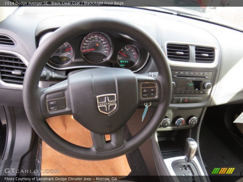 Black Clear Coat / Black/Light Frost Beige 2014 Dodge Avenger SE