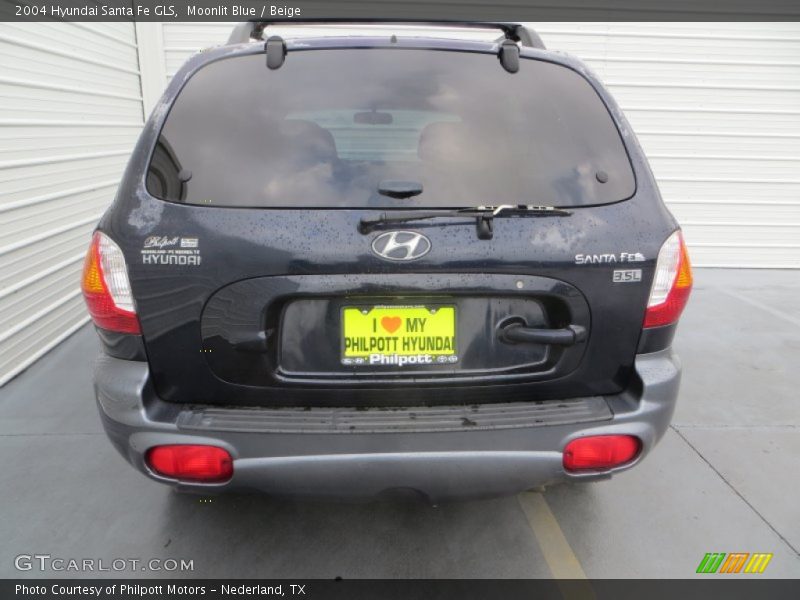Moonlit Blue / Beige 2004 Hyundai Santa Fe GLS