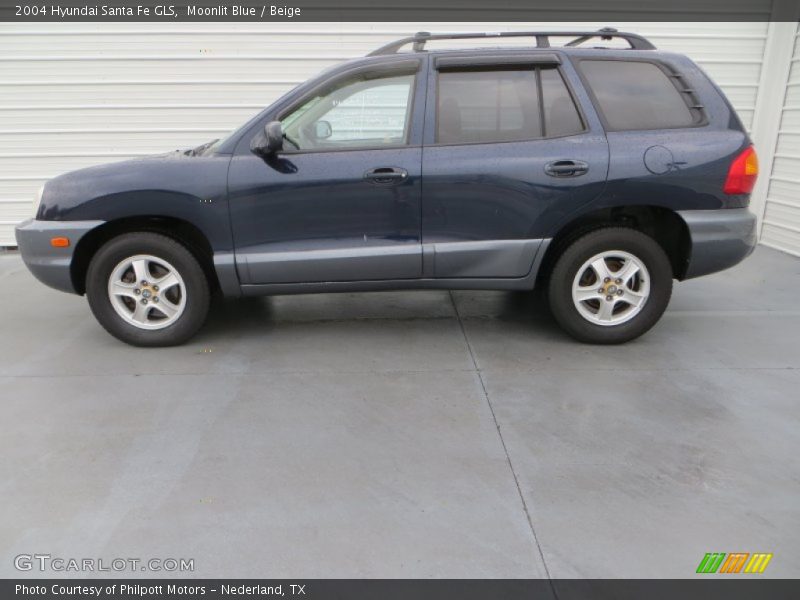 Moonlit Blue / Beige 2004 Hyundai Santa Fe GLS