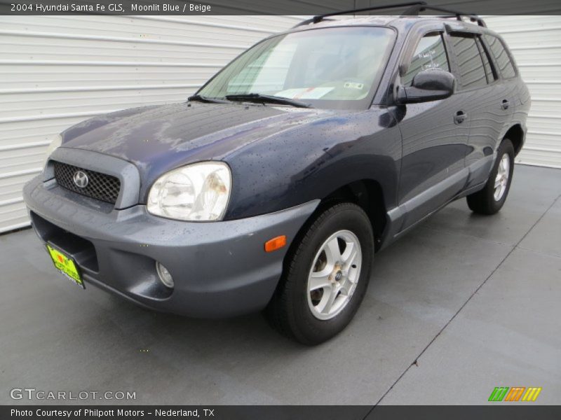Moonlit Blue / Beige 2004 Hyundai Santa Fe GLS