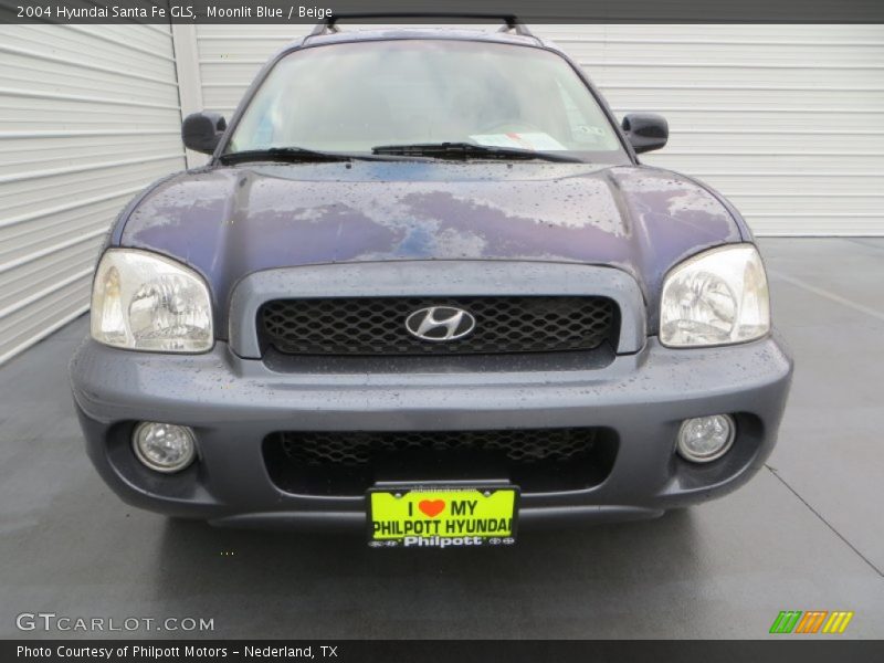 Moonlit Blue / Beige 2004 Hyundai Santa Fe GLS