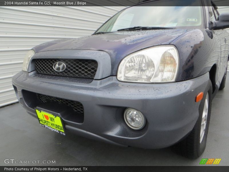 Moonlit Blue / Beige 2004 Hyundai Santa Fe GLS