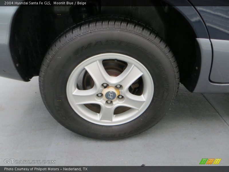 Moonlit Blue / Beige 2004 Hyundai Santa Fe GLS