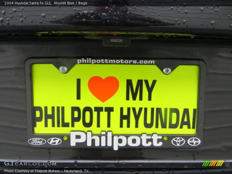 Moonlit Blue / Beige 2004 Hyundai Santa Fe GLS