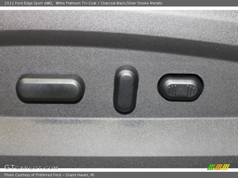 White Platinum Tri-Coat / Charcoal Black/Silver Smoke Metallic 2011 Ford Edge Sport AWD