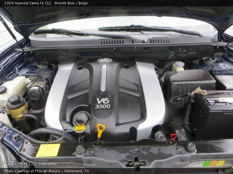 Moonlit Blue / Beige 2004 Hyundai Santa Fe GLS