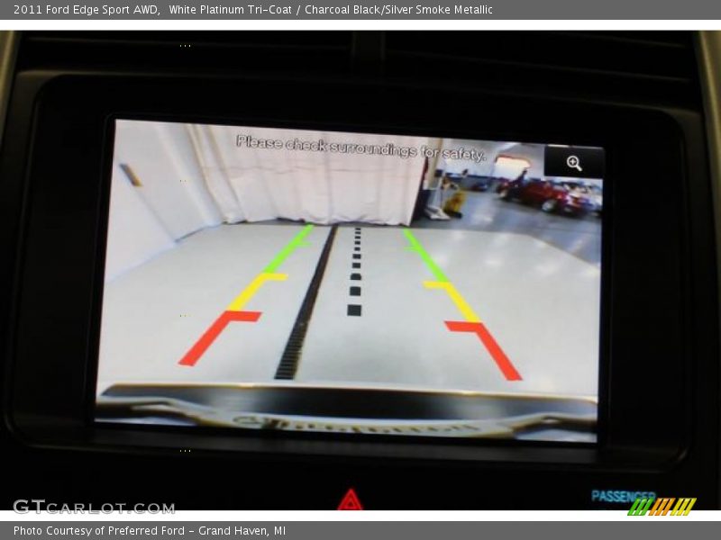 White Platinum Tri-Coat / Charcoal Black/Silver Smoke Metallic 2011 Ford Edge Sport AWD