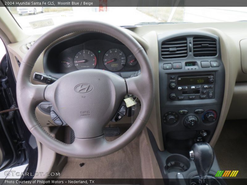 Moonlit Blue / Beige 2004 Hyundai Santa Fe GLS