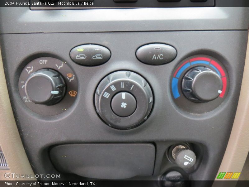 Moonlit Blue / Beige 2004 Hyundai Santa Fe GLS
