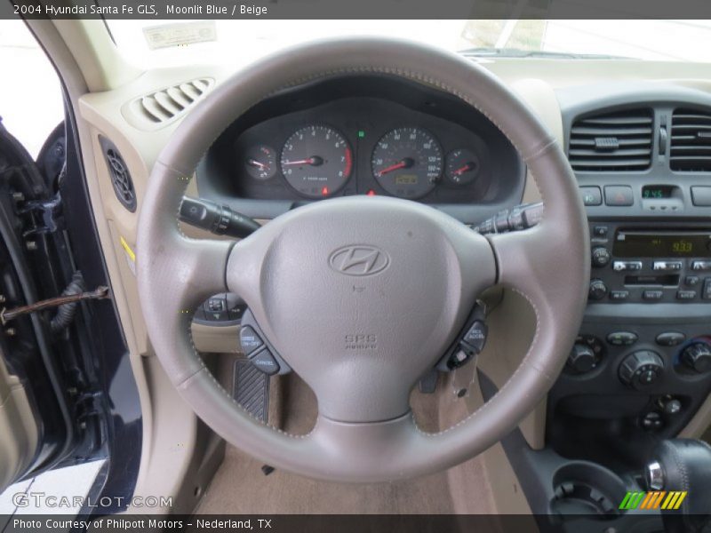 Moonlit Blue / Beige 2004 Hyundai Santa Fe GLS