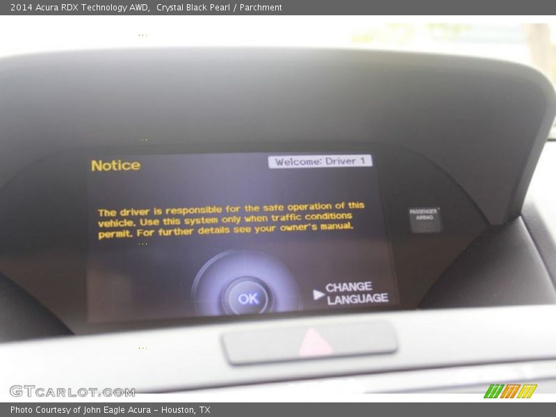 Crystal Black Pearl / Parchment 2014 Acura RDX Technology AWD