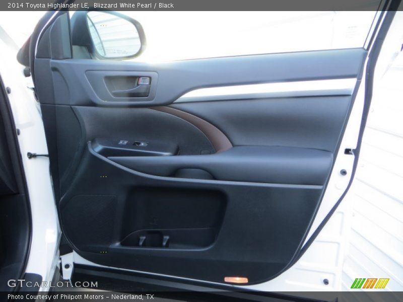 Blizzard White Pearl / Black 2014 Toyota Highlander LE