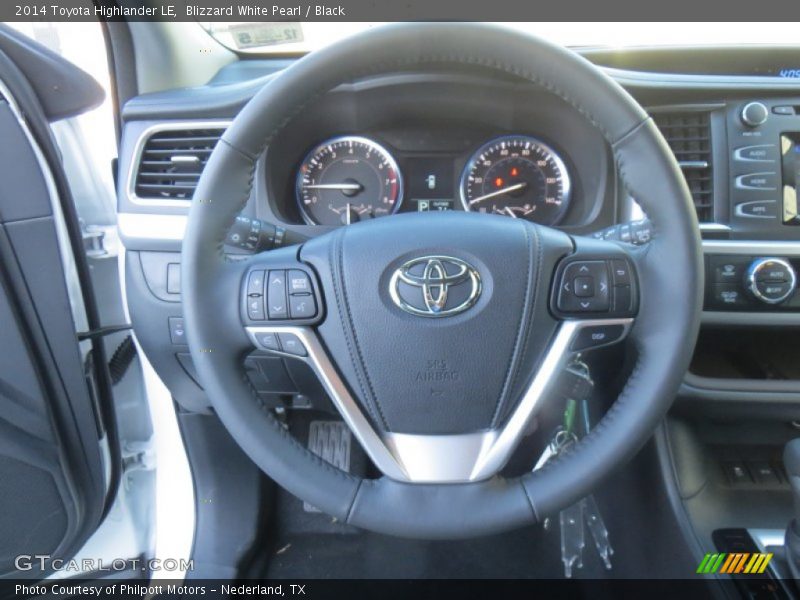 Blizzard White Pearl / Black 2014 Toyota Highlander LE