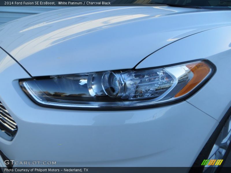 White Platinum / Charcoal Black 2014 Ford Fusion SE EcoBoost