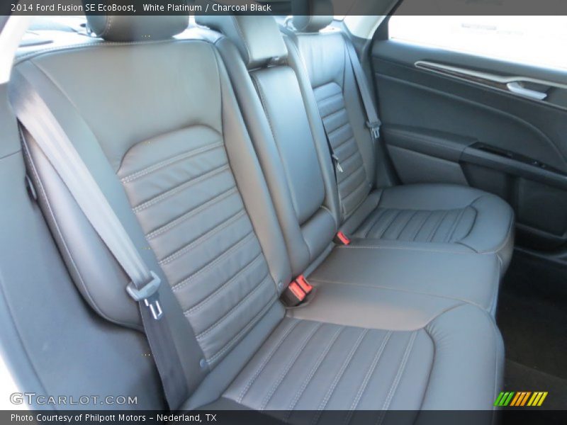 White Platinum / Charcoal Black 2014 Ford Fusion SE EcoBoost