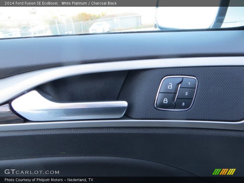 White Platinum / Charcoal Black 2014 Ford Fusion SE EcoBoost
