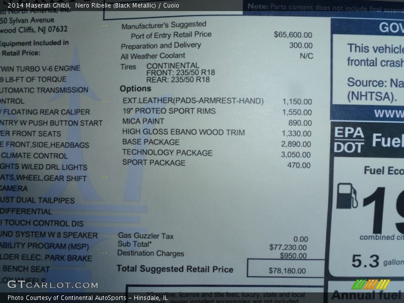  2014 Ghibli  Window Sticker