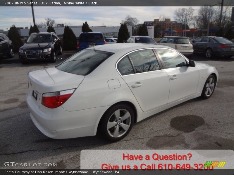 Alpine White / Black 2007 BMW 5 Series 530xi Sedan