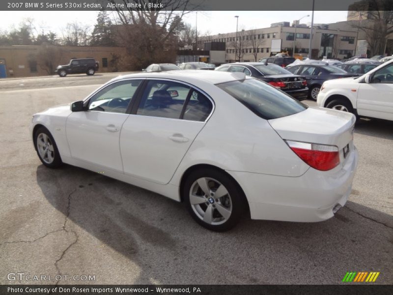 Alpine White / Black 2007 BMW 5 Series 530xi Sedan