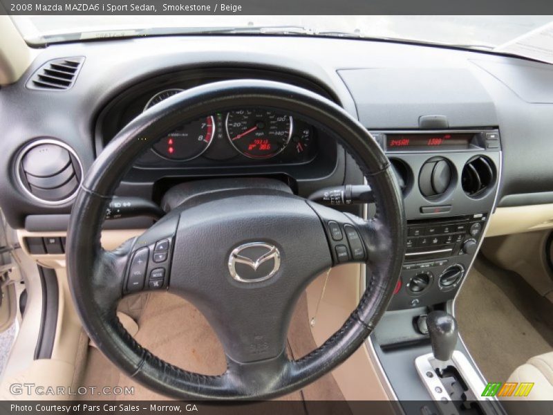 Smokestone / Beige 2008 Mazda MAZDA6 i Sport Sedan