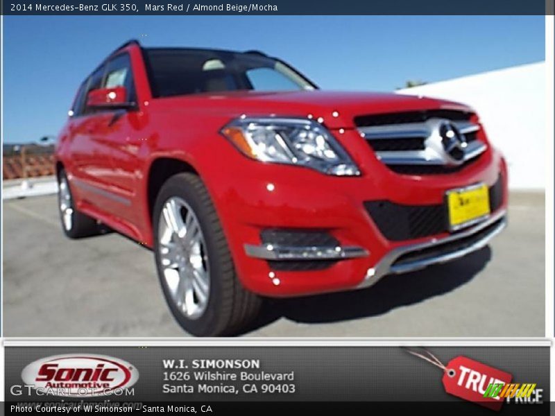 Mars Red / Almond Beige/Mocha 2014 Mercedes-Benz GLK 350