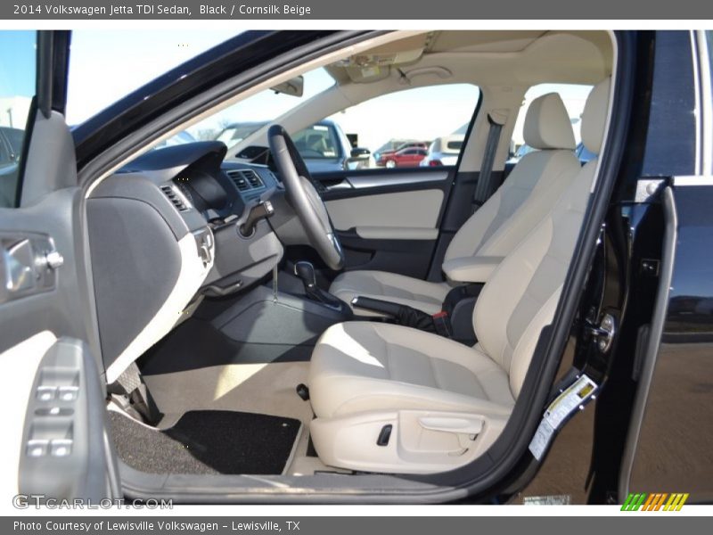 Black / Cornsilk Beige 2014 Volkswagen Jetta TDI Sedan