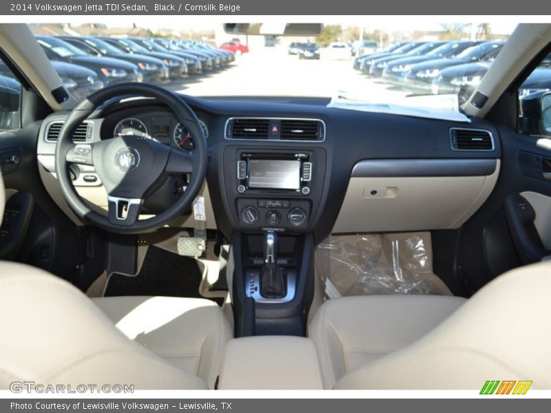 Black / Cornsilk Beige 2014 Volkswagen Jetta TDI Sedan