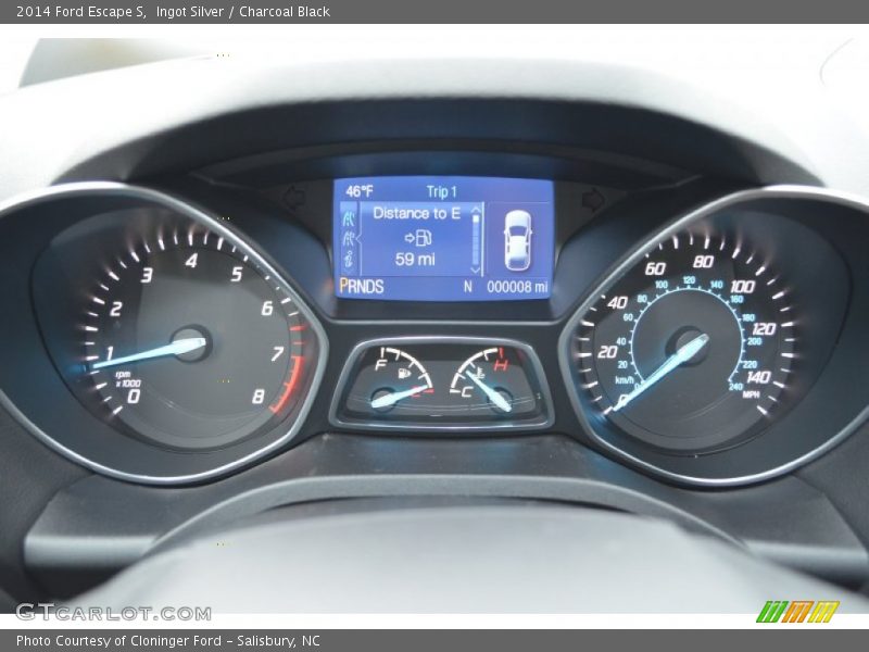 Ingot Silver / Charcoal Black 2014 Ford Escape S