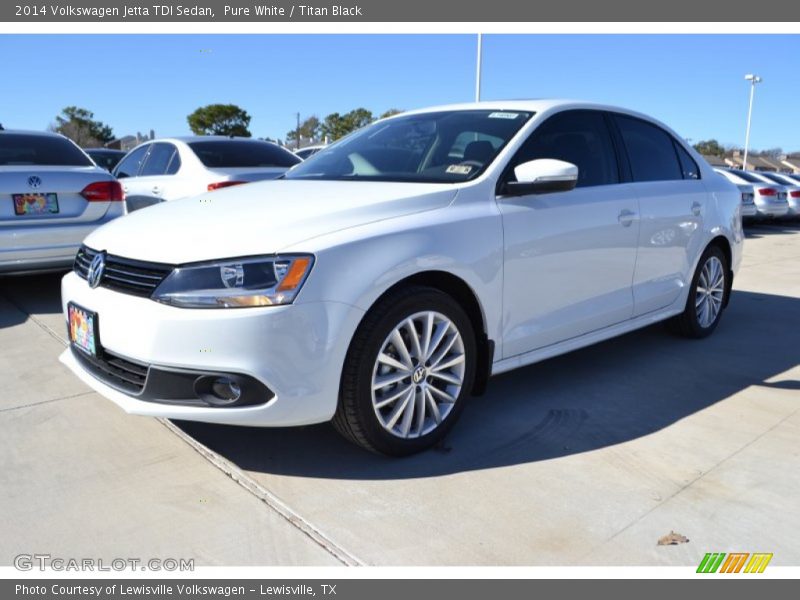Pure White / Titan Black 2014 Volkswagen Jetta TDI Sedan